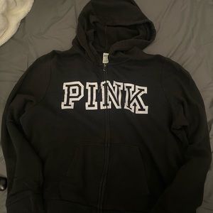 PINK zip up sweater